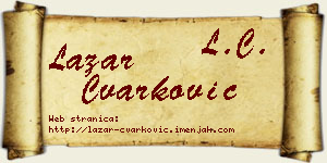 Lazar Čvarković vizit kartica